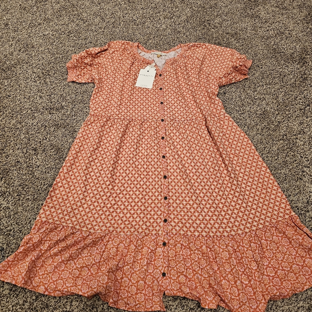Coral Patterned Downeast Basics sundress XXL
